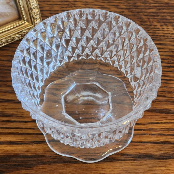 *EXCELLENT CONDITION!* Clear Diamond Point Fairy Lamp Candle Holder - Picture 3 of 4